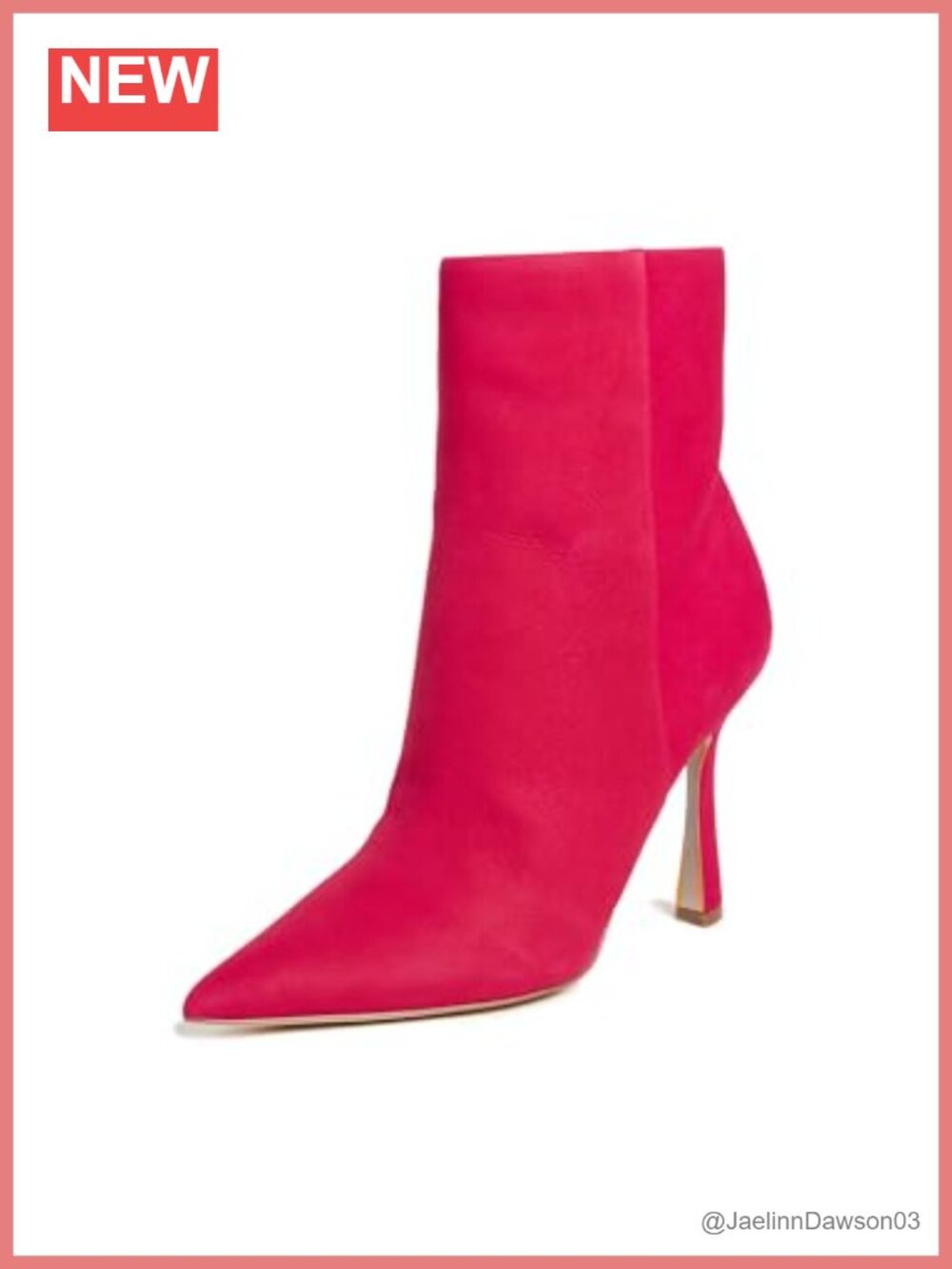 Sam Edelman Ella Ankle Bootie Pointed Toe Stiletto Heel Leather Zipper
